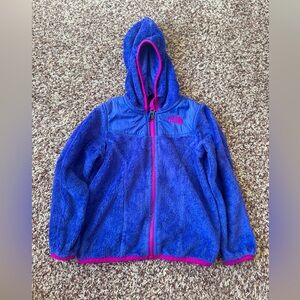 North face Osito girls toddler full zip fleece jacket coat hoodie size 4
